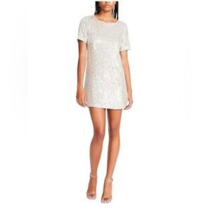 NWT Generation Love Donna Sequin Dress White size XXS